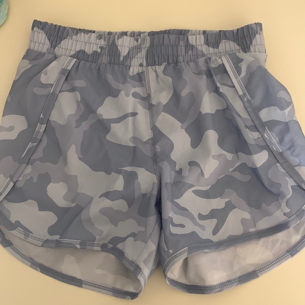 grey camouflage sport shorts